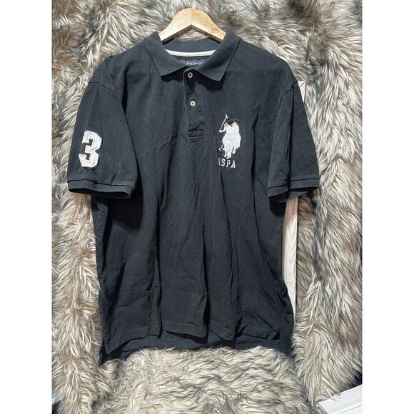 U.S. Polo Assn Black Polo Shirt Men's Size XL - Picture 2 of 3